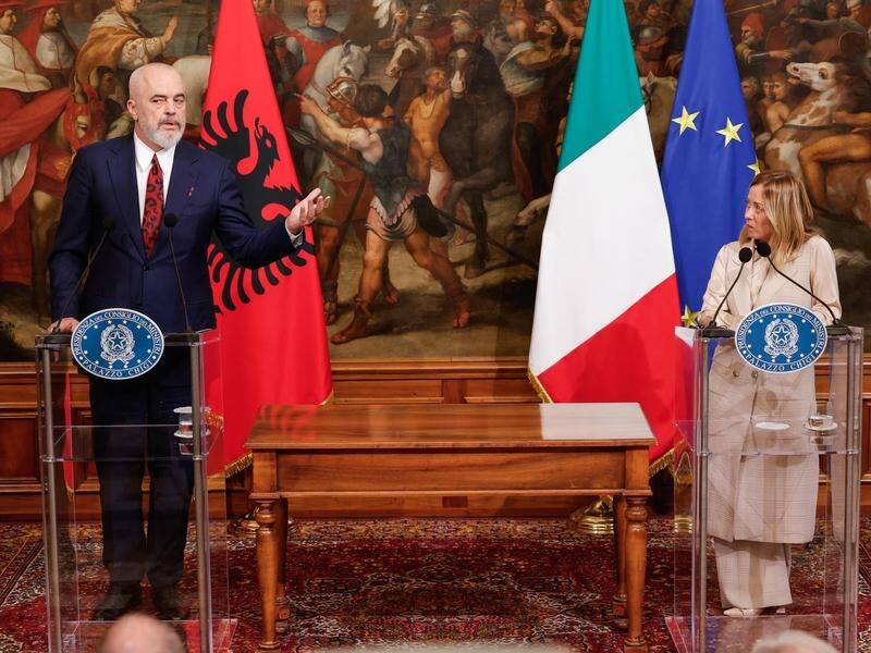 Albanian Prime Minister Edi Rama says he feels a duty to help Italy amid an influx of migrants. (EPA PHOTO)