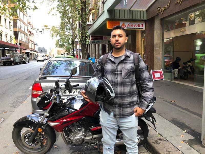 Delivero rider Diego Franco says he was sacked via email and given no chance to respond.