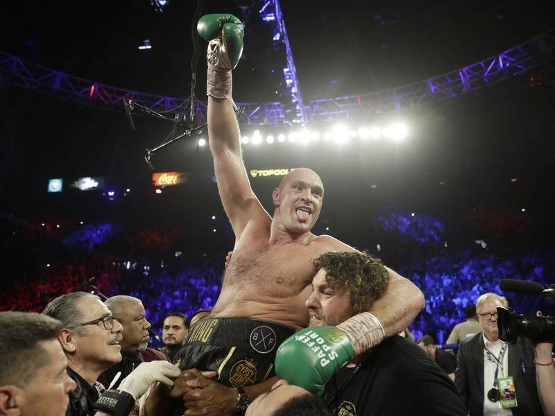 Tyson Fury (pic) has won his world heavyweight title boxing rematch with Deontay Wilder in Las Vegas