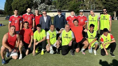 Russia versus Iran, a soccer 'friendly' in Canberra. Picture Facebook