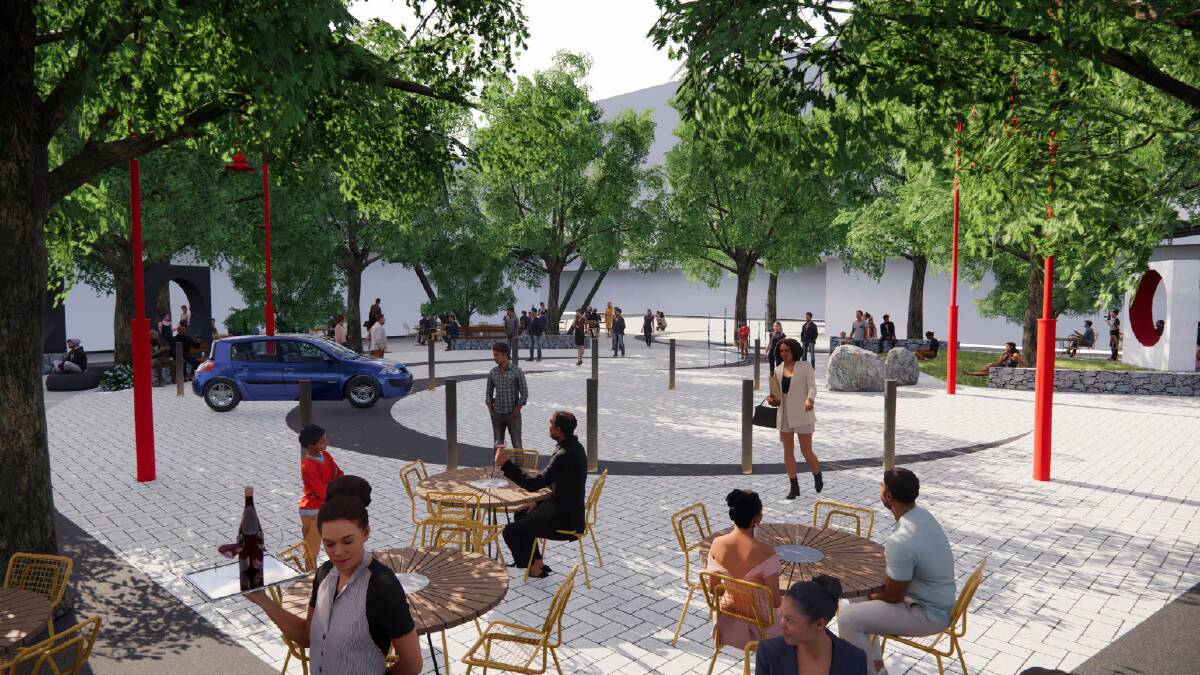 The proposed design of Central plaza at ground level. Image: Supplied