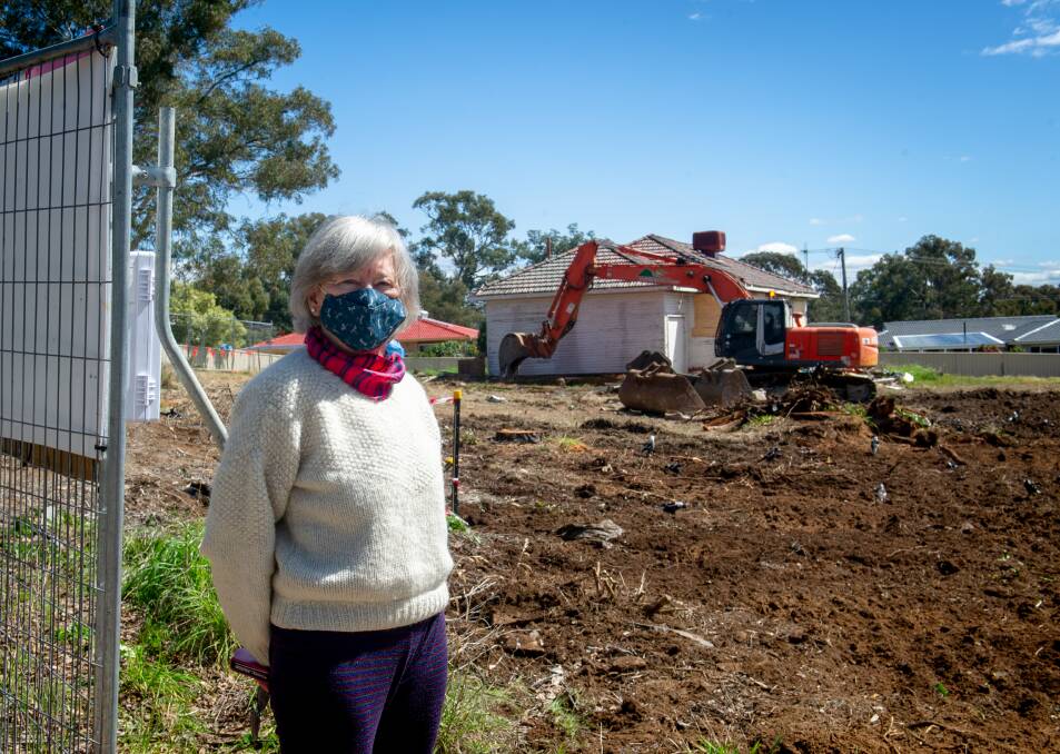 Barbara Dawson and a last glimpse of a part of old Canberra. Picture: Elesa Kurtz
