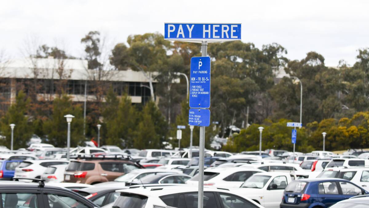 A computer glitch has affected Canberra's paid parking lots. Picture by Dion Georgopoulos