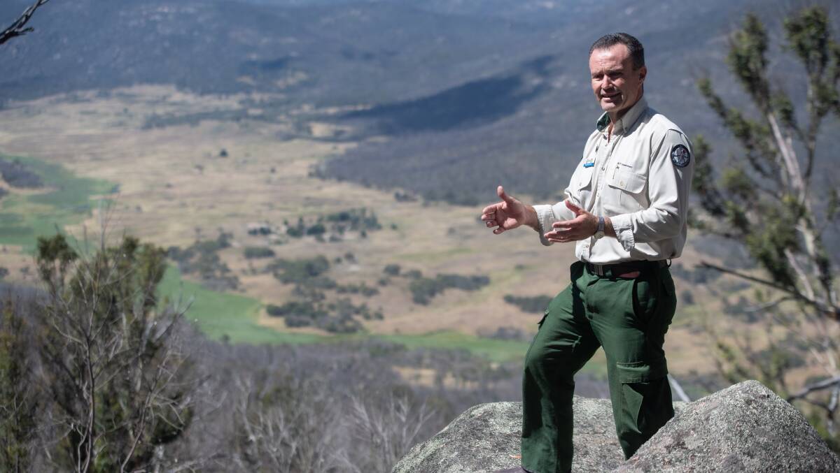Brett McNamara overlooks the Orroral Valley one year later. Picture: Karleen Minney
