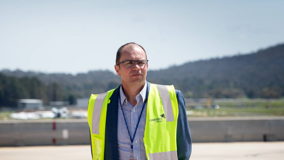 Michael Thomson, Head of Aviation, Canberra Airport. Picture: Elesa Kurtz