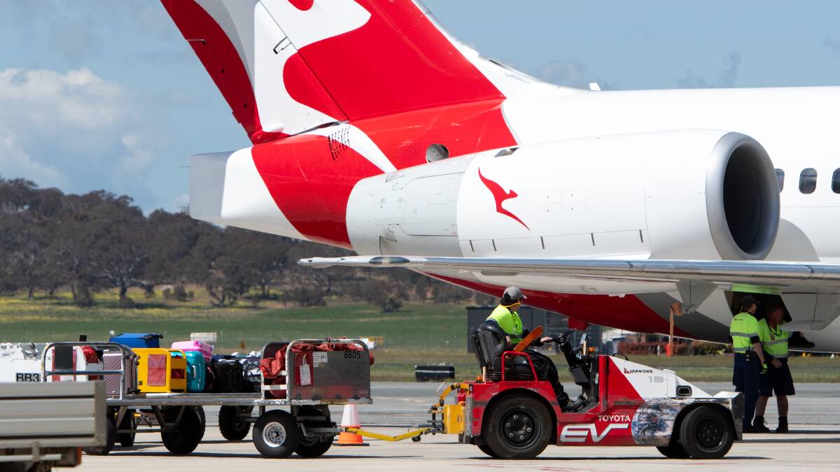 Qantas says it's reducing it's cancellation percentage on routes between the capital and Sydney. Picture by Elesa Kurtz
