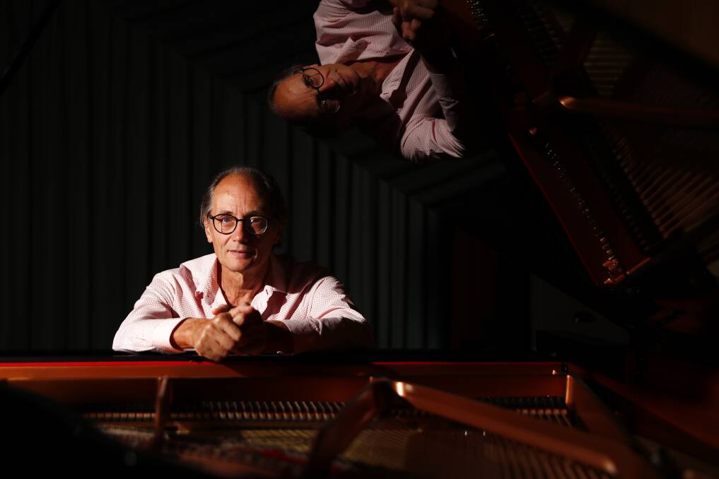 Roland Peelman at the piano at the Wesley Music Centre in Canberra. Picture: Keegan Carroll