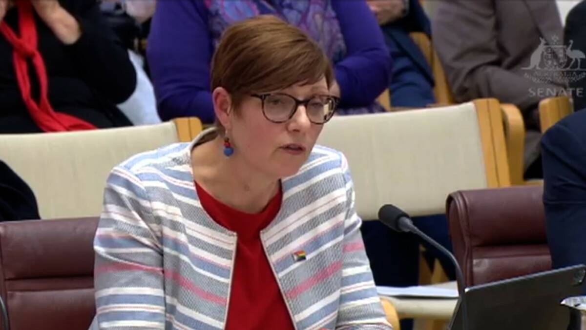 ACT Health Minister Rachel Stephen-Smith addressing the Senate Committee