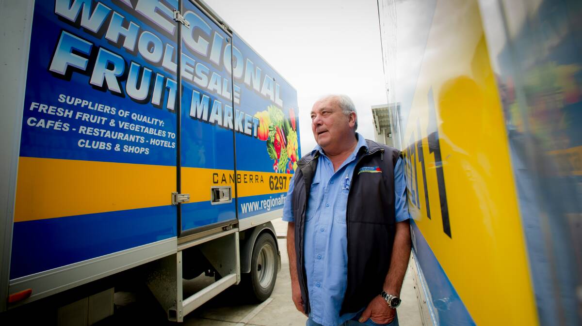 Canberra Regional Wholesale Fruit owner, Jim Stamatis. Picture: Elesa Kurtz