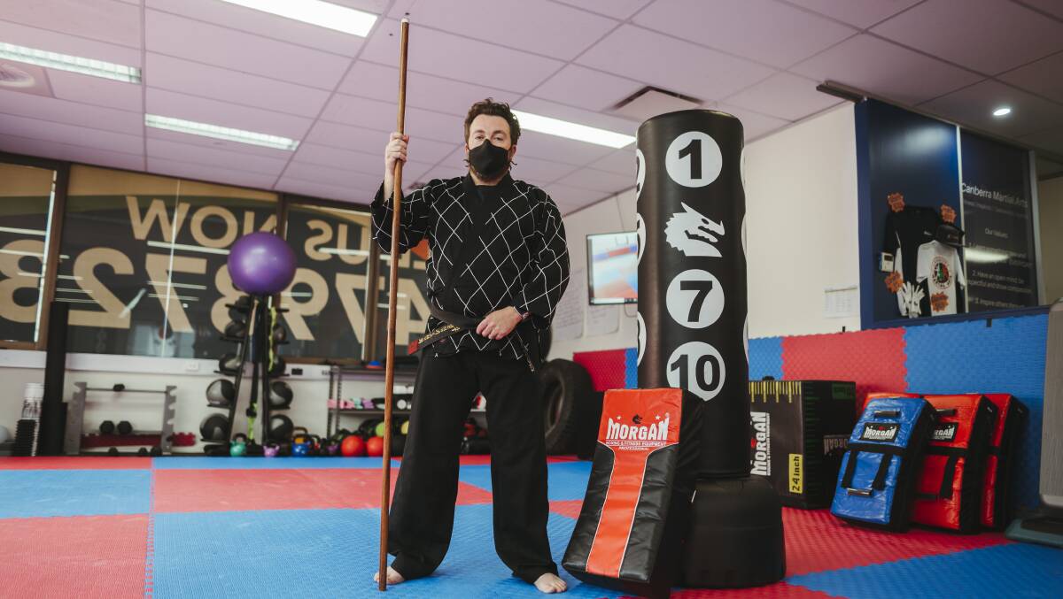 Tom Adam, founder and chief instructor of Canberra Martial Arts and Fitness. Picture: Dion Georgopoulos