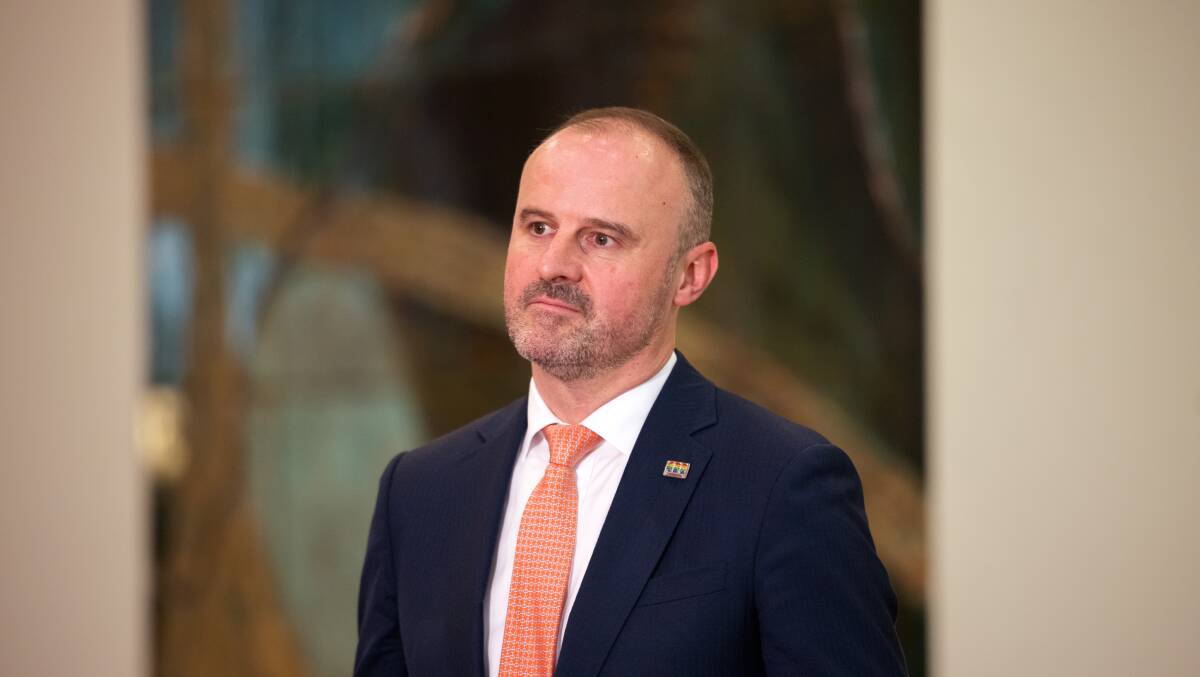 ACT Chief Minister Andrew Barr after the restoring territory rights bill was passed in the Senate on Thursday. Picture by Sitthixay Ditthavong