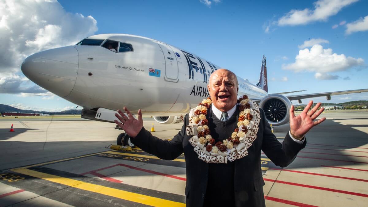 Fiji Deputy Prime Minister Viliame Gavoka at Canberra Airport. Picture by Karleen Minney