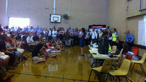 Mundaring Shire president Helen Dullard addresses a community gathering on Monday. Photo: Aleisha Orr/WAtoday.