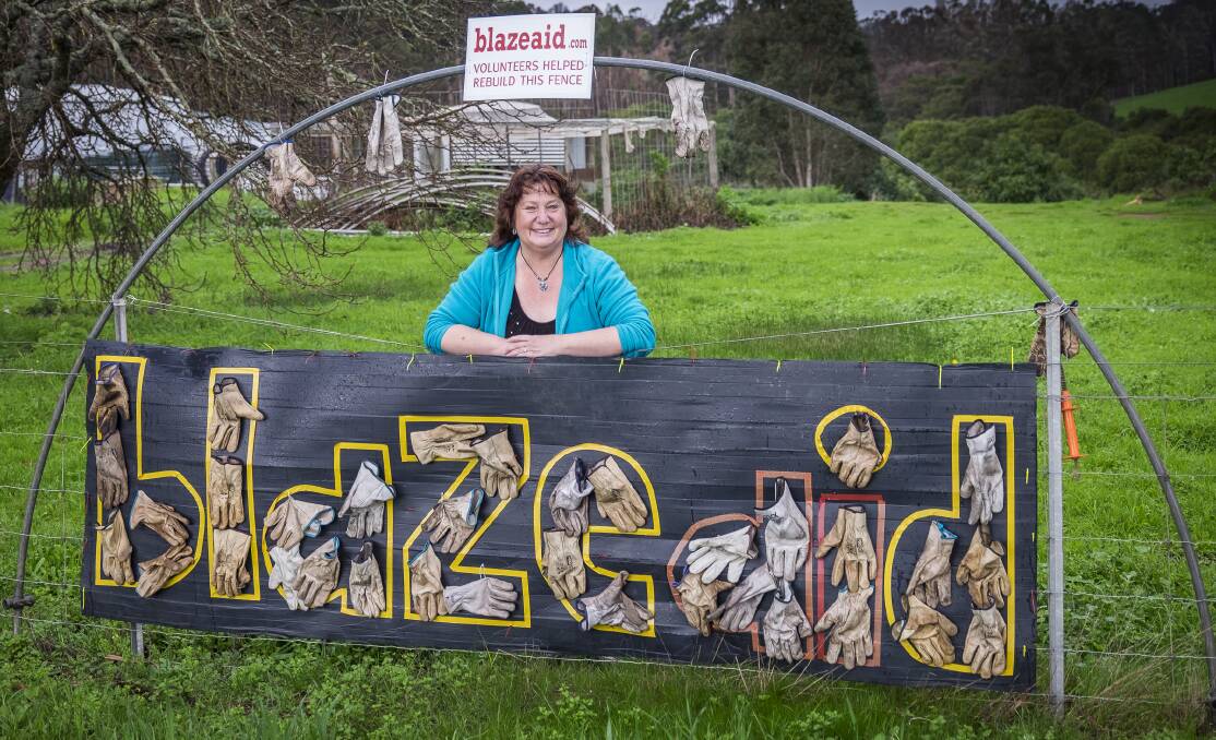 Avocado farmer Debbie Rudd said the BlazeAid volunteers were angels who helped to get Northcliffe back on its feet. Photo: Ashley Pearce. 