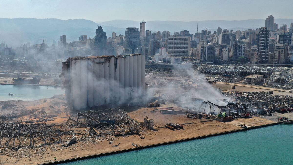 The aftermath of last month's explosion at the Port of Beirut. Picture: Shutterstock