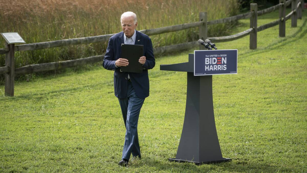 Democratic candidate Joe Biden is in prime position to win the presidency - and put pressure on Australia over climate. Picture: Getty Images