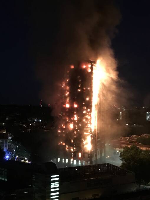 The deadly Grenfell Tower blaze, which focused the world's attention on the use of cladding. Picture: PA Images via Getty Images