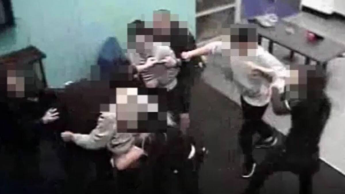 A still from CCTV footage of other detainees rioting at the Bimberi Youth Justice Centre. Picture: Supplied
