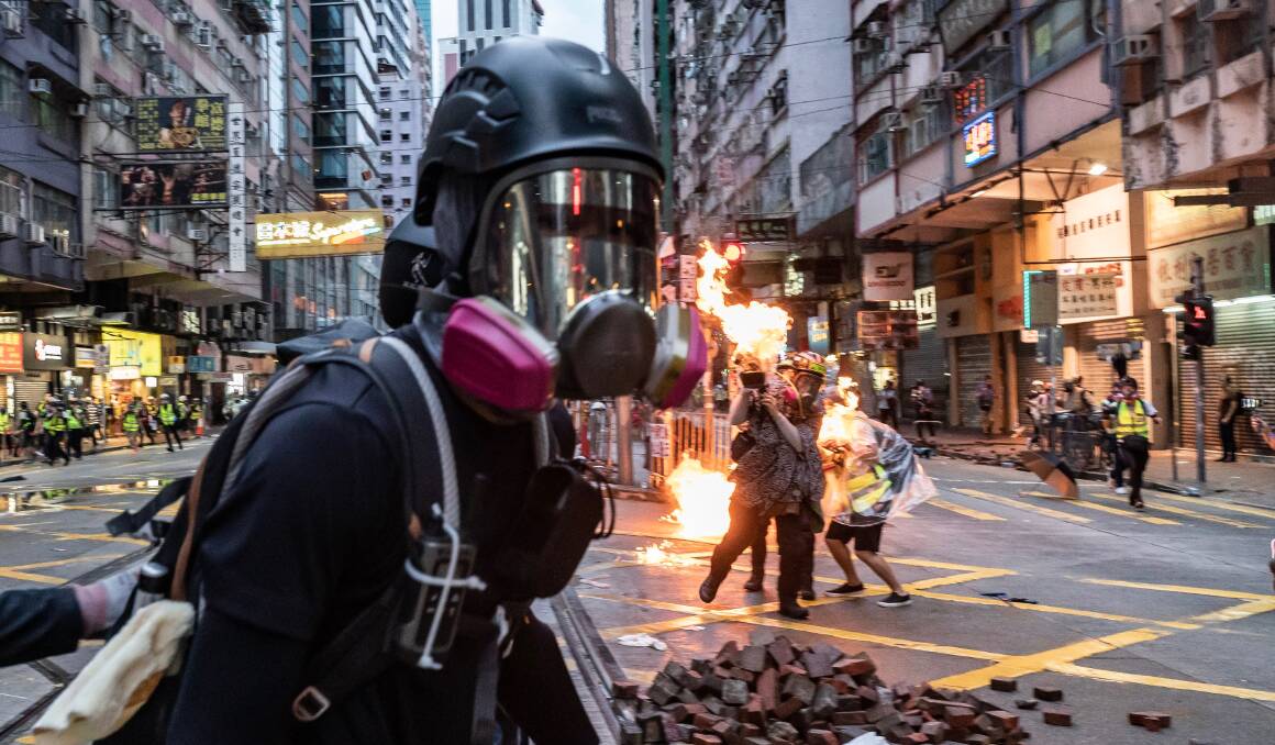 The protests in the streets of Hong Kong are now in their fifth month. Picture: Getty Images