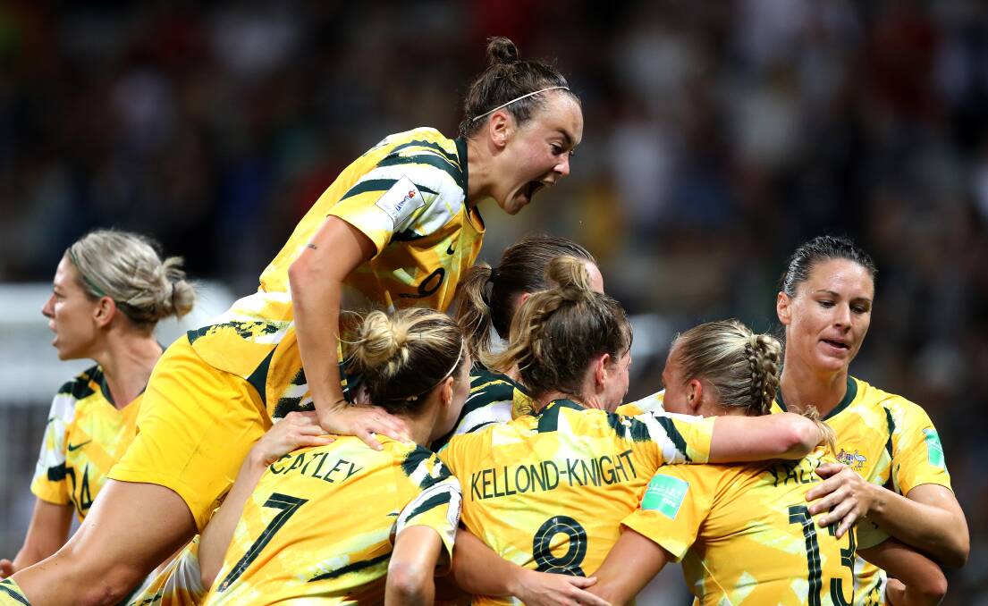 The Matildas will receive equal shares of commercial revenue with the Socceroos. Picture: Getty Images