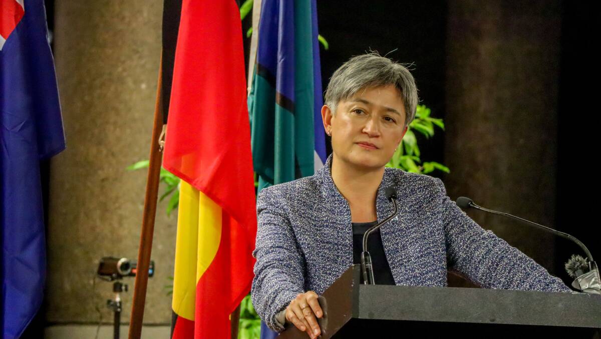 Australian Foreign Minister Penny Wong at the Pacific Island Forum in Suva, Fiji. Picture: Getty Images