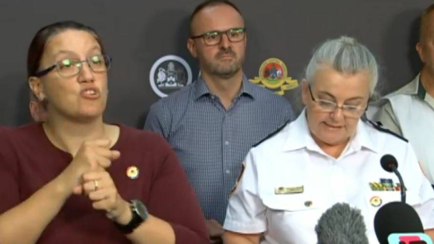 ACT Emergency Services commissioner Georgeina Whelan (right). Picture: ABC News
