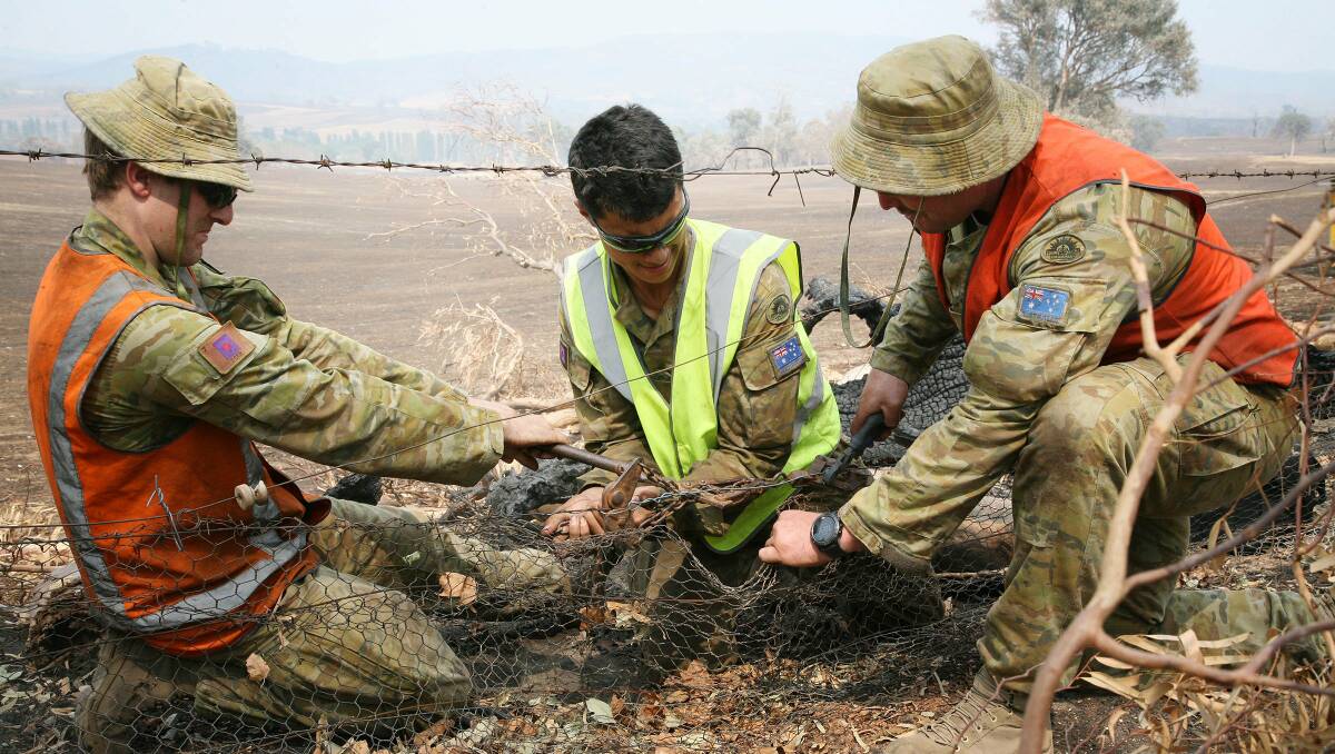 The Australian Army has been called in to assist in the bushfire response and recovery. Picture: Department of Defence