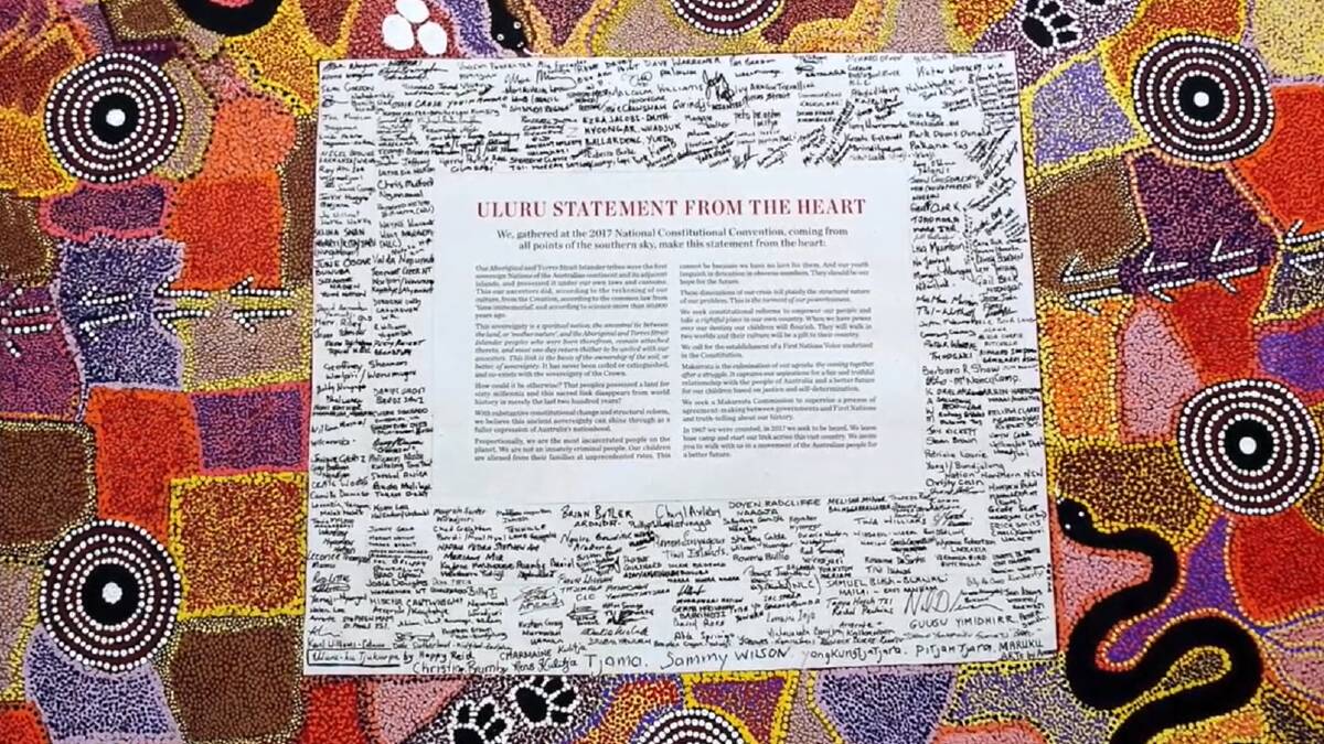 The government's First Nations Voice proposals ignore a key aspect of the Uluru Statement from the Heart. Picture: ulurustatement.org