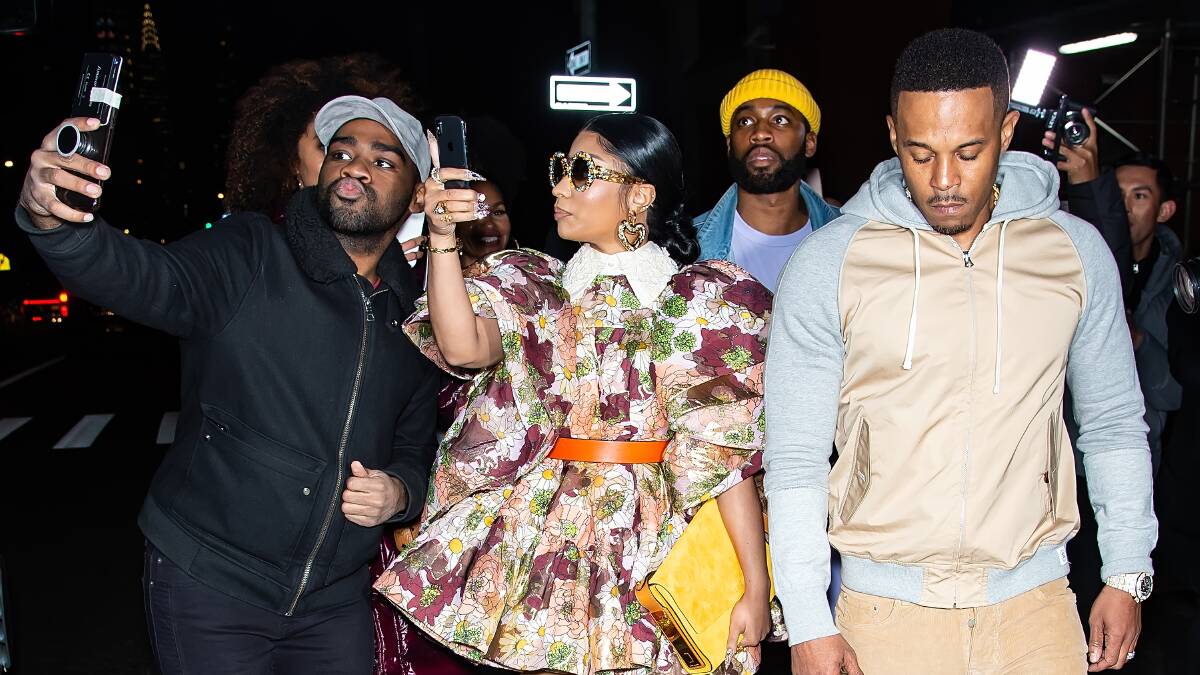 Rapper Nicki Minaj leaves the Marc Jacobs Fall 2020 runway show during New York Fashion Week last year. Picture: Getty Images