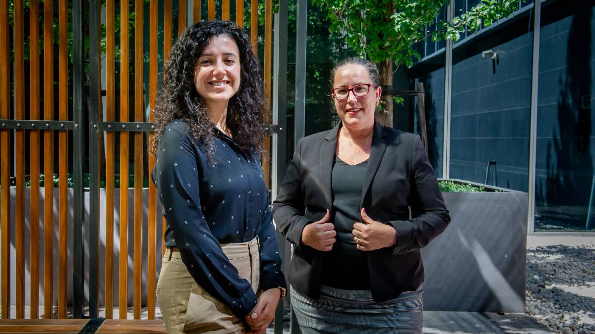 Services Australia graduates Ludovica Celentano and Katie St Clair started in the public service during the COVID-19 pandemic. Picture: Elesa Kurtz