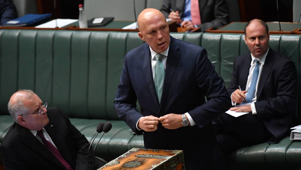 Peter Dutton has a major task ahead of him if the aim is to ready Australia to withstand a major-power conflict. Picture: Getty Images