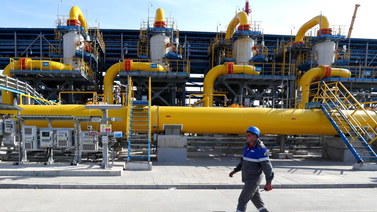 An output filtration facility of a gas treatment unit at the Slavyanskaya compressor station (operated by Gazprom) in Russia, the starting point of the Nord Stream 2 offshore natural gas pipeline. Picture: Getty Images