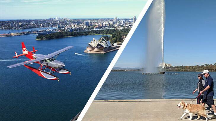 A seaplane will land on Lake Burley Griffin for the first time next week. Pictures: Sydney Seaplanes/Megan Doherty