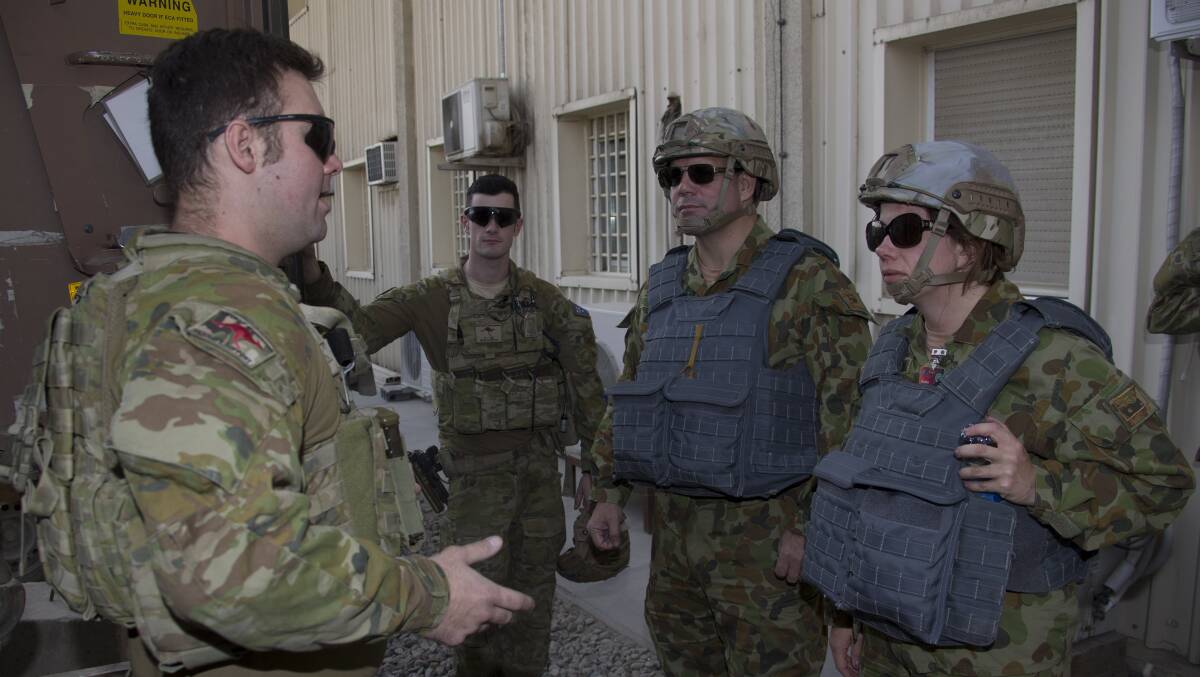 Solomon MP Luke Gosling, second from left, in Kabul during the 2106 ADF Parliamentary Program. Picture: Department of Defence