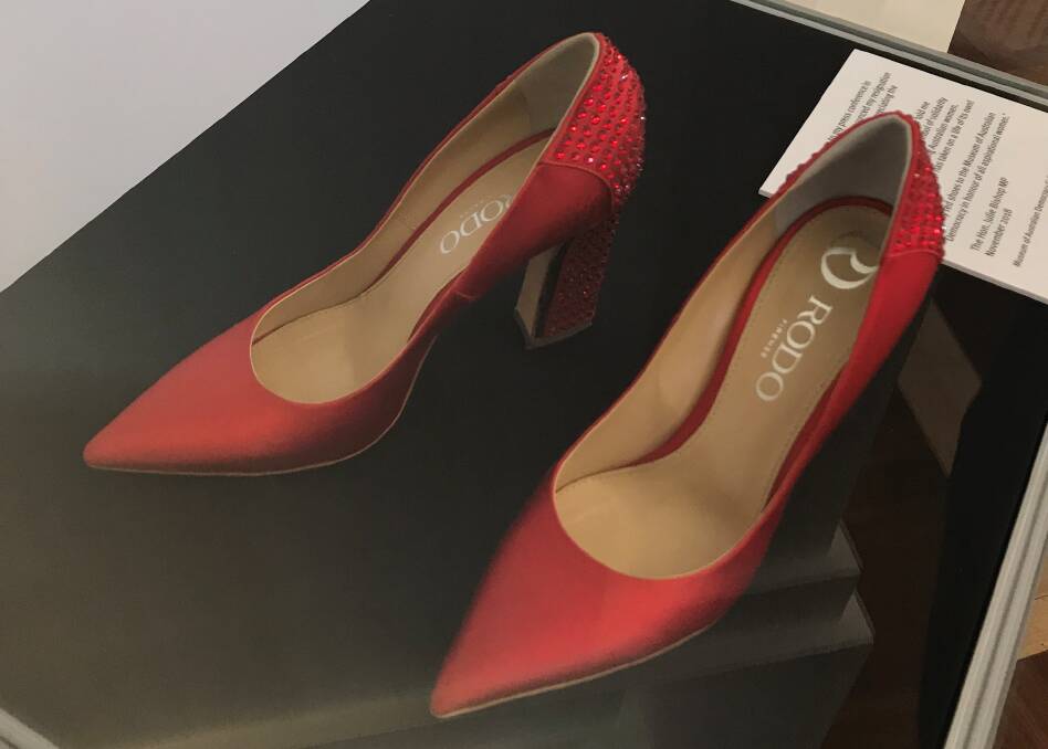 Julie Bishop's famous red stilettos. Picture: Supplied