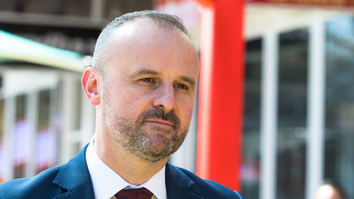 ACT Chief Minister and Treasurer Andrew Barr. Picture: Elesa Kurtz