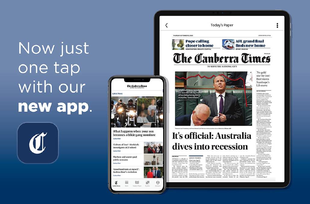 The Canberra Times app is now available in the Apple Store and Google Play store.
