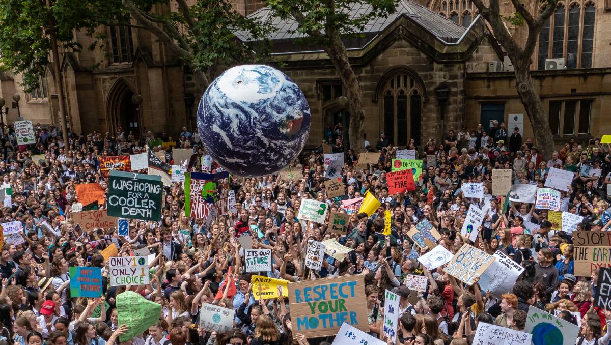 A student climate change protest in Sydney in 2019. Picture: Shutterstock