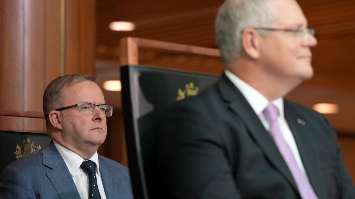 Anthony Albanese knows he will win the next election if he keeps the focus on Morrison's character. Picture: Getty Images