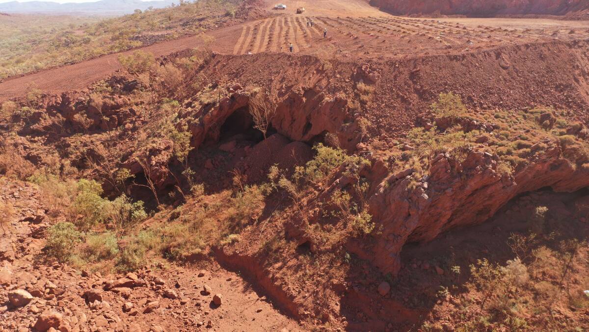 Juukan Gorge, pictured on May 15, was the location of Aboriginal rock shelters before it was destroyed by Rio Tinto. Picture: PKKP Aboriginal Corporation