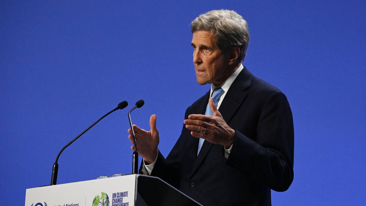 US climate envoy John Kerry has brokered a deal of sorts with China at the Glasgow COP26 summit. Picture: Getty Images
