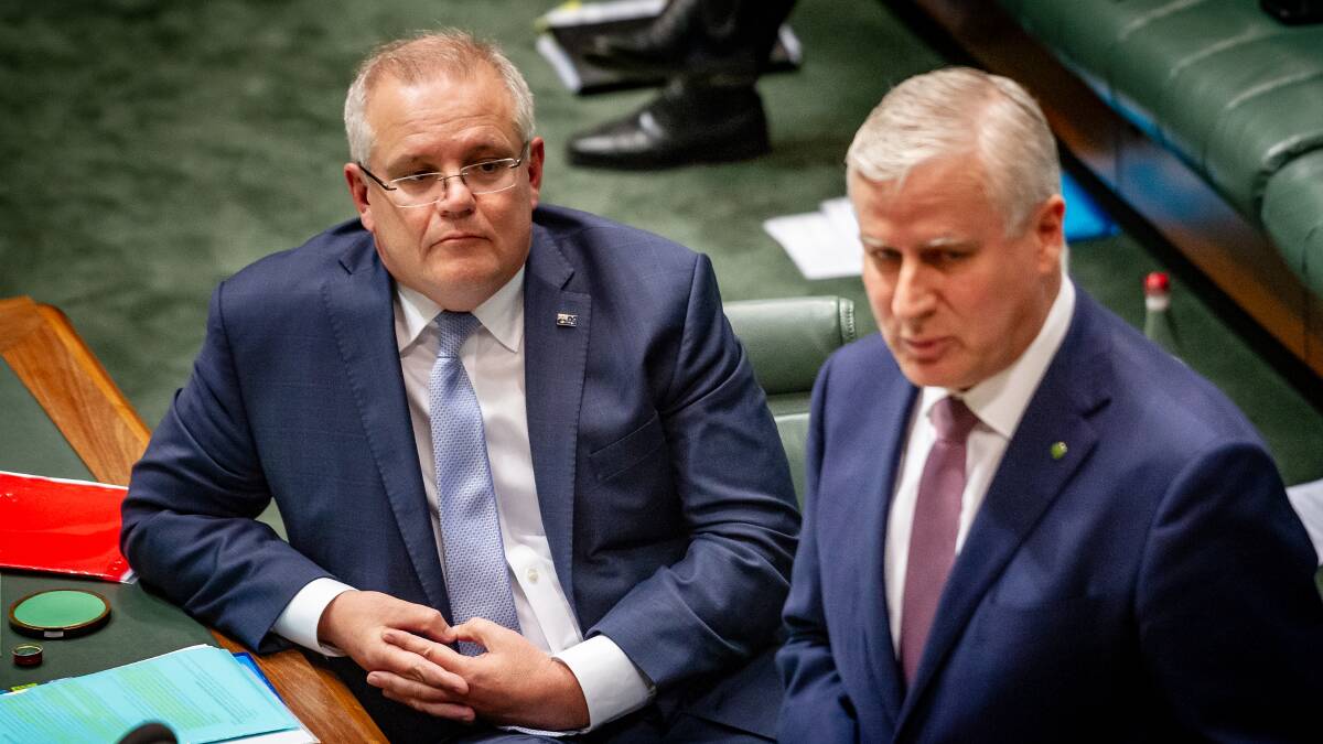Scott Morrison and Michael McCormack are both dealing with dissidents in their own parties. Picture: Elesa Kurtz
