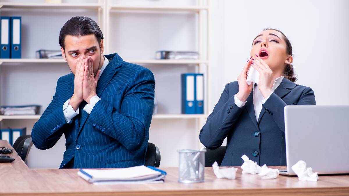With experts fearing an escalation in coronavirus cases, our prevailing workplace culture that seems to encourage us to come to work unwell must change fast. Picture: Shutterstock