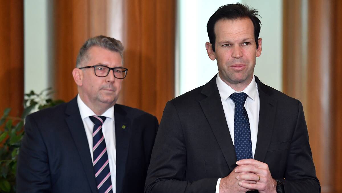 Resources Minister Keith Pitt (left) and deputy Nationals Senate leader Matt Canavan. Picture: Getty Images