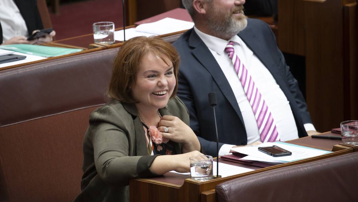 Senator Kimberley Kitching during Senate question time in 2019. Picture: Sitthixay Ditthavong
