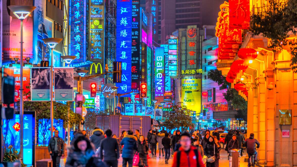 Nanjing Road in Shanghai. China accounts for more than a quarter of all Australian exports. Picture: Shutterstock