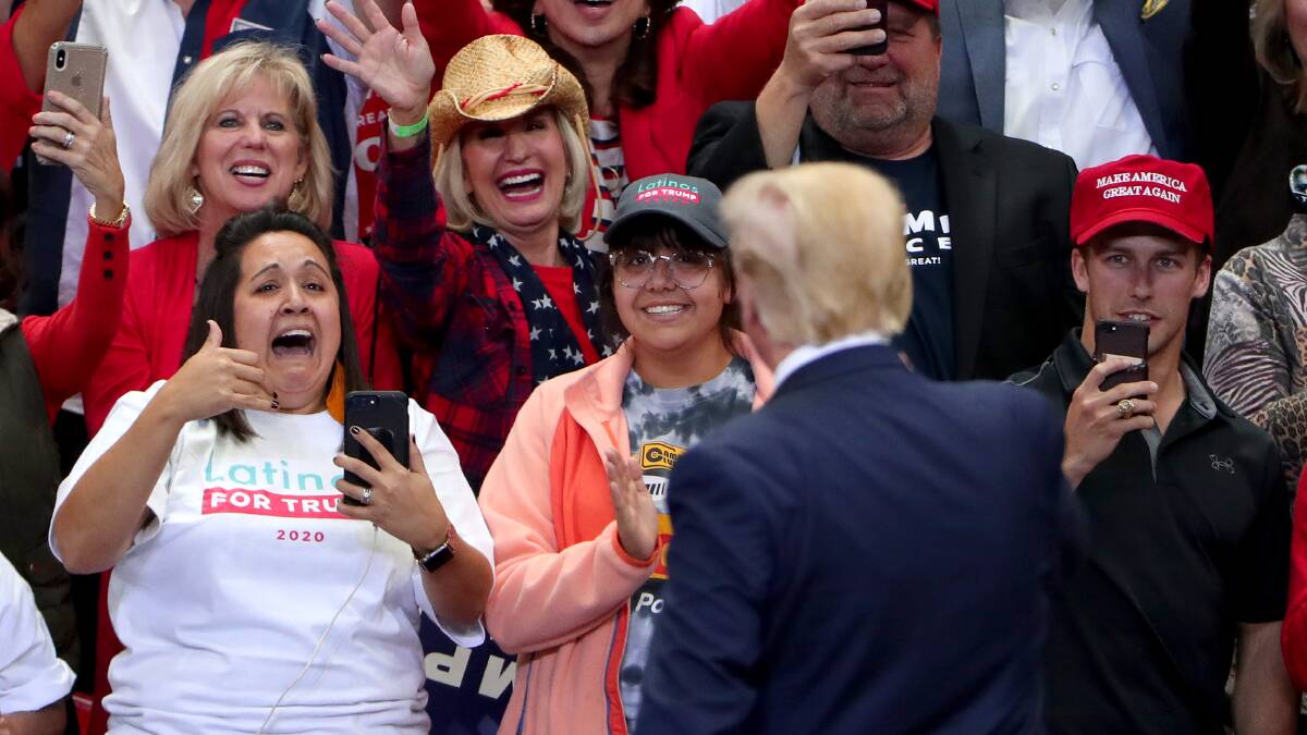 Trump's "MAGA rallies" have almost certainly shaped his opinion of how the American public really views him. Picture: Getty Images