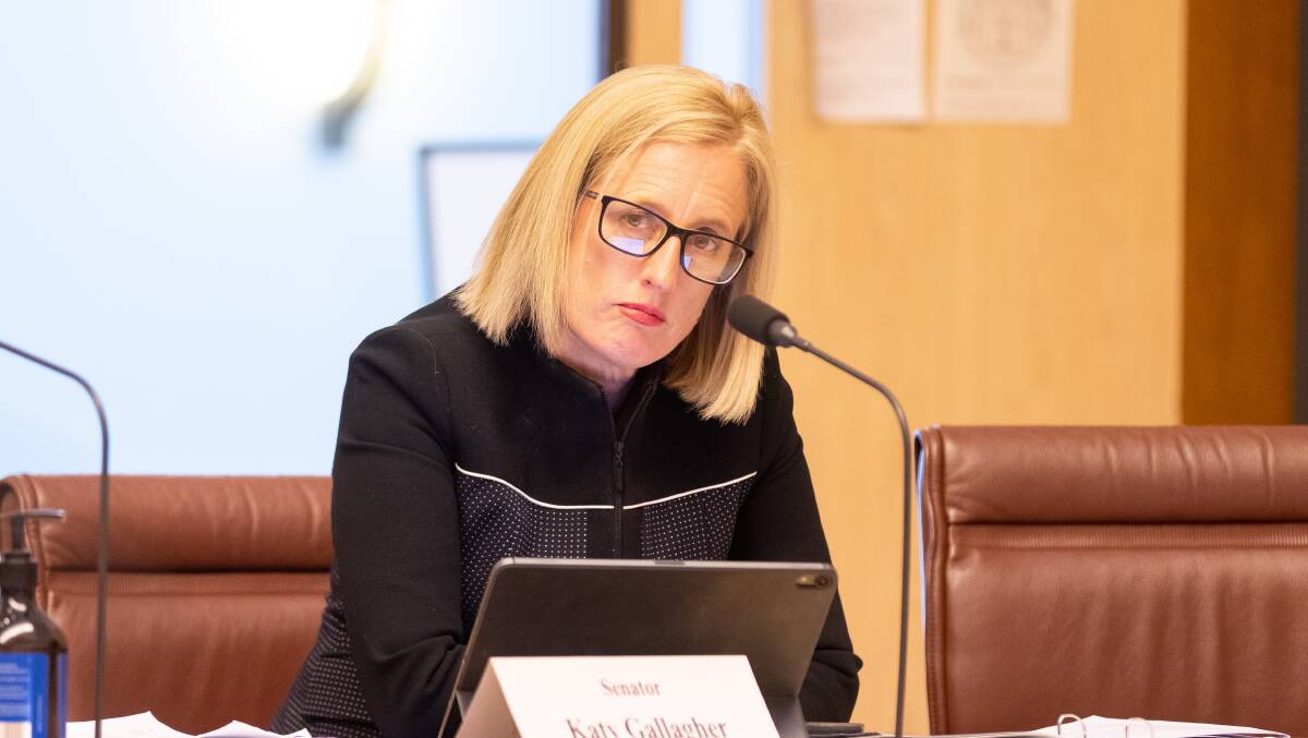 Senator Katy Gallagher during estimates in October last year. Picture: Sitthixay Ditthavong
