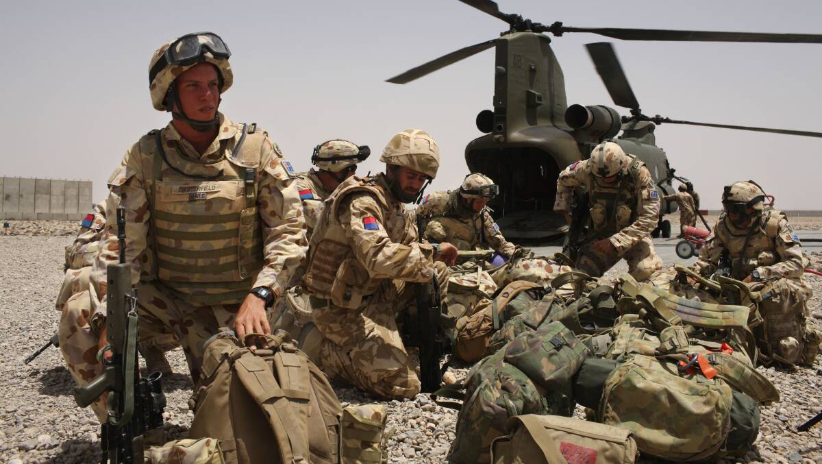 Australian soldiers in Afghanistan's Helmand Province in 2008. Picture: Getty Images