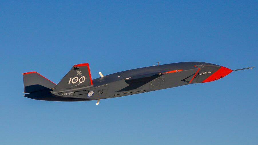 The fighter-like "Ghost Bat" drone looks outstanding. Picture: Boeing Australia